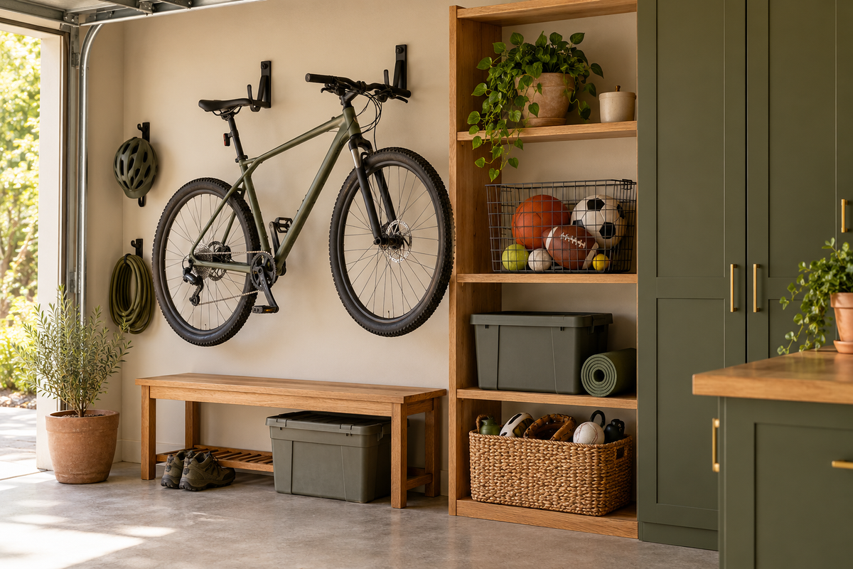 Shed Sports & Recreation Storage — coordinated warm natural DIY category image