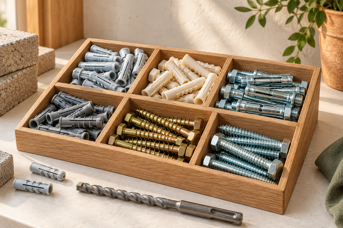 Workbench Fasteners & Anchors — coordinated warm natural DIY category image