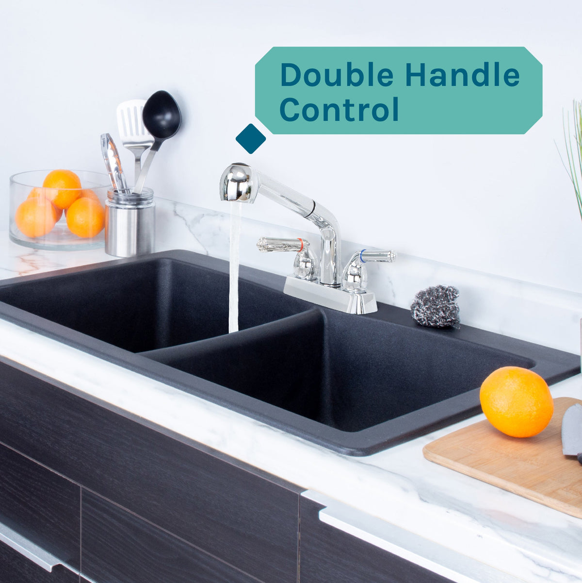 Tehila Chrome Finish Pull-Out Faucet