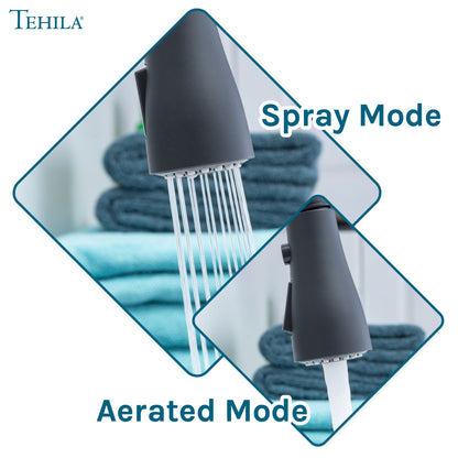 Tehila Black Finish Low Profile Pull-Down Faucet
