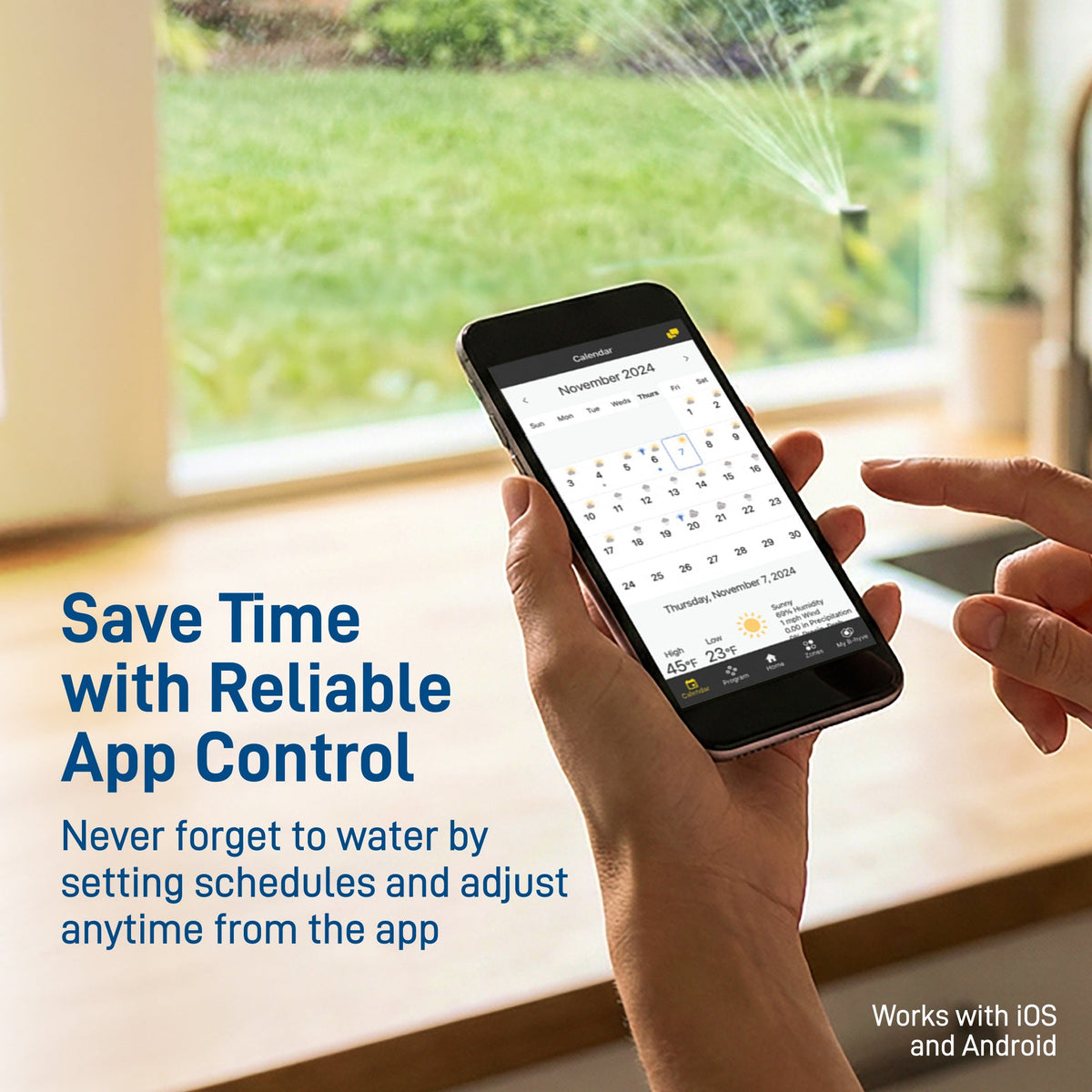B-hyve XD 2-Outlet Bluetooth Hose Faucet Sprinkler Timer | 24632