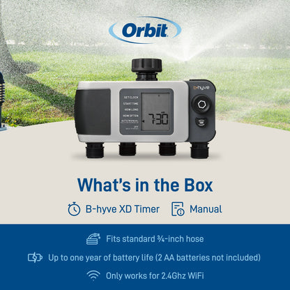 B-hyve XD 4-Outlet Bluetooth Hose Faucet Sprinkler Timer | 24634