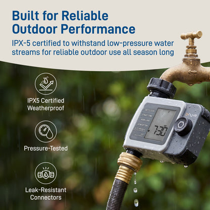 B-hyve XD 1-Outlet Smart Hose Faucet Sprinkler Timer with B-hyve Smart Gen 2 Hub | 24516