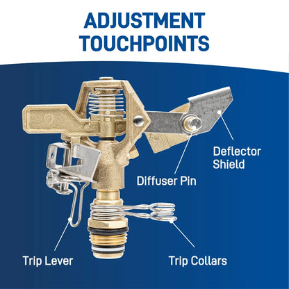 1/2" Brass Impact Sprinkler on Step Spike | 58214N