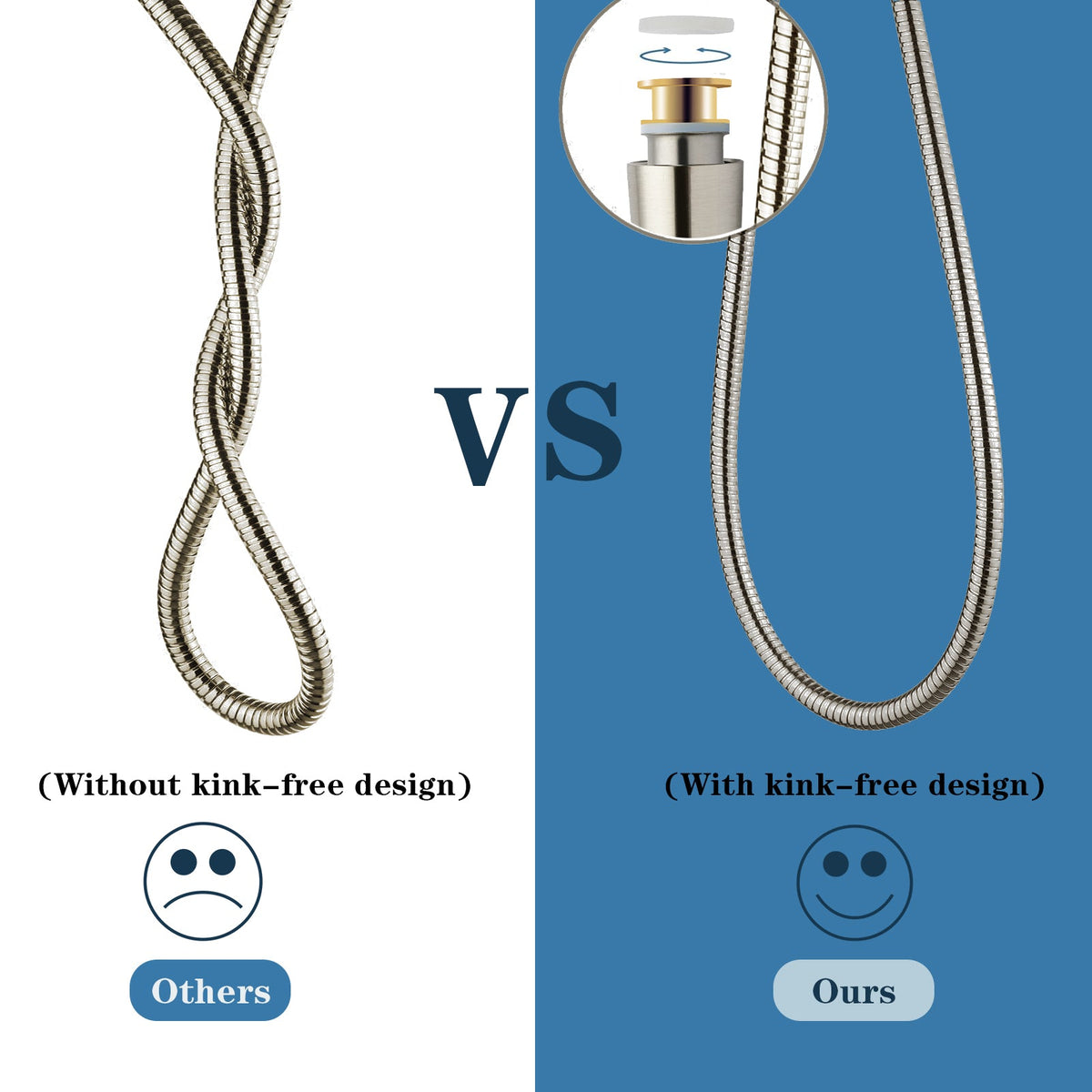 79 Inch Shower Hose For Hand Held Shower Head-Stainless Steel Hose