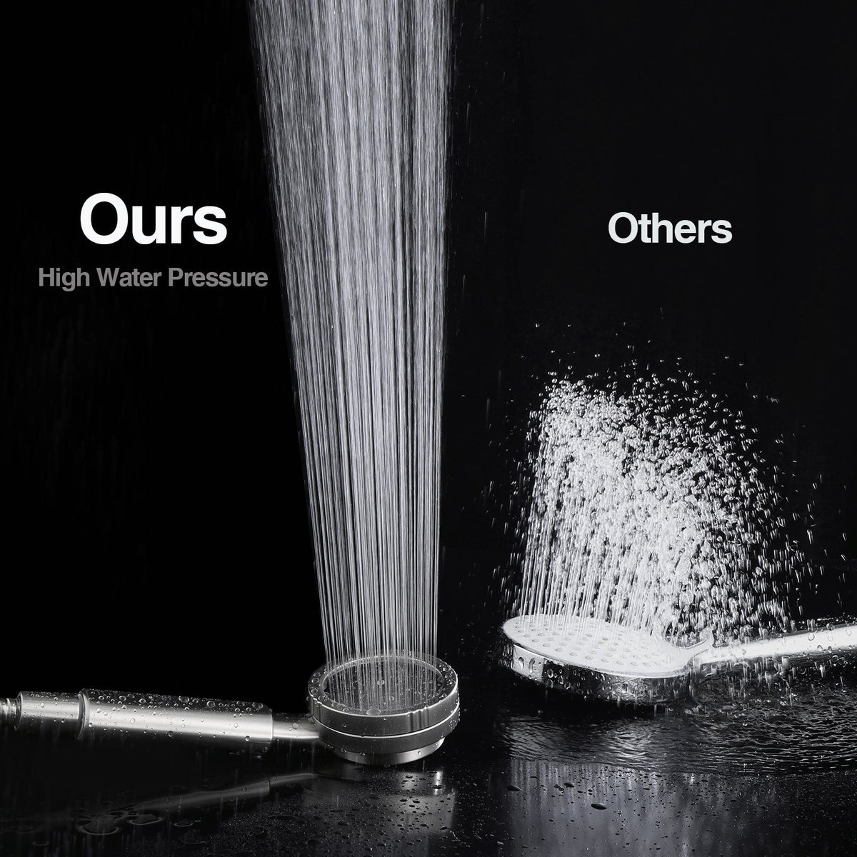 High Pressure Handheld Shower Head Kit, Handheld Shower with 60 Inch Hose and Bracket