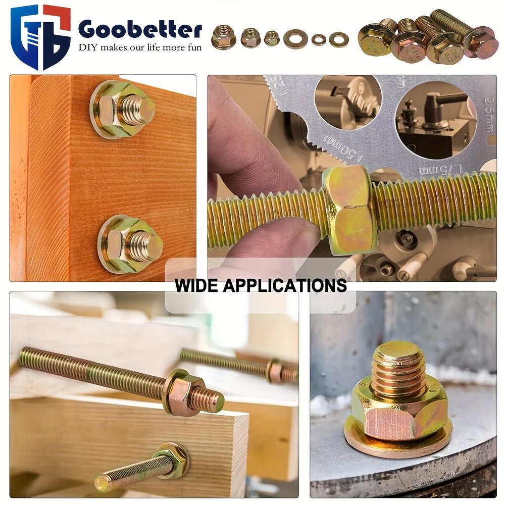 M6/M8/M10 Flange Bolt Kit (549PCS) | Hex Bolts, Nuts & Washers