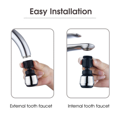 Kitchen Faucet Spray Aerator with 360 Degree Swivel, 1.5 GPM, 2 Pack
