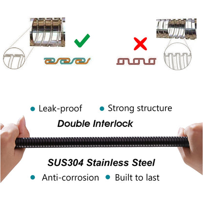 69 Inch Shower Hose For Hand Held Shower Heads,Stainless Steel Kink-Free Hose