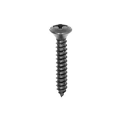 #8 x 1-1/4in Phillips Oval Trim Screw Black Oxide