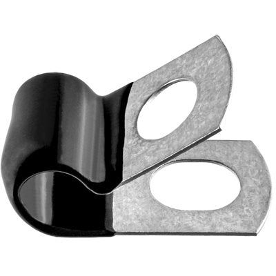 3/4in Black Vinyl Dipped Insulated Clamp
