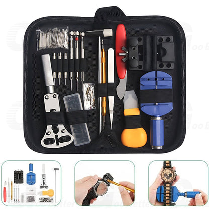 147 PCS Watch Repair Kit Watchmaker Back Case Remover Opener Link Pin Spring Bar