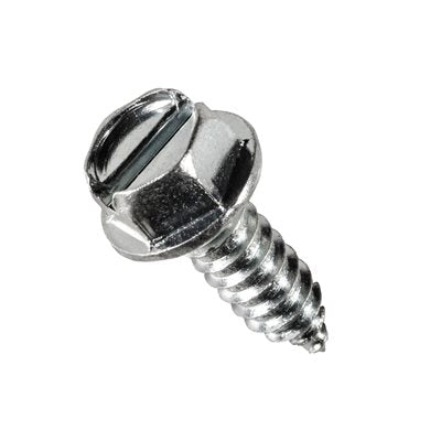 #14 x 3/4in Slotted Hex Washer Screw Zinc