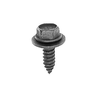 M6.3 x 20mm Hex Head Sems Tapping Screw Black Phosphate