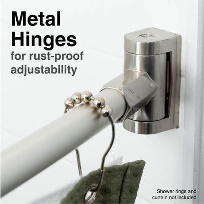 36 in. to 61 in. Curved Shower Rod (Brushed Nickel Finish)