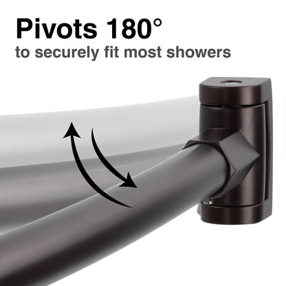 36 in. to 61 in. Curved Shower Rod (Oil-Rubbed Bronze Finish)