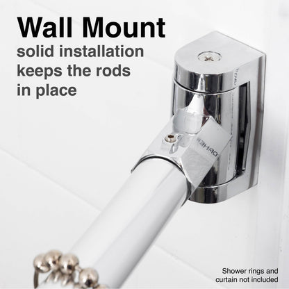36 in. to 61 in. Curved Shower Rod (Chrome Finish)