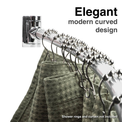 36 in. to 61 in. Curved Shower Rod (Chrome Finish)