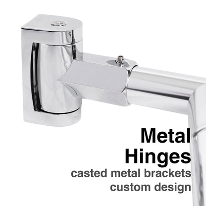 44 in. to 70 in. Double Curved Shower Rod (Chrome Finish)