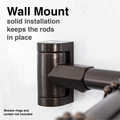44 in. to 70 in. Double Curved Shower Rod (Oil-Rubbed Bronze Finish)