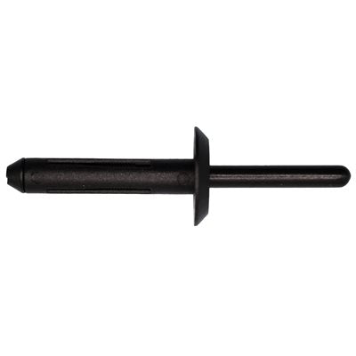 1/4D x 5/16-15/32in Grip Black Nylon Expansion Rivet