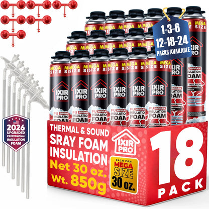 Mega Spray Foam Can - 30oz High Yield Insulation | IxirPro