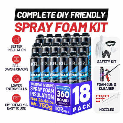 Spray Foam Insulation Complete Kit - DIY Closed Cell Sealant | IxirPro