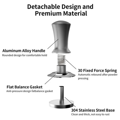 58mm Espresso Coffee Tamper with Adjustable Depth & Constant Pressure