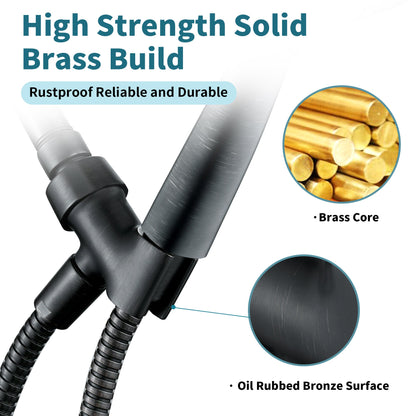 All Metal Shower Head Holder for Handheld Shower Head, Universal Bracket