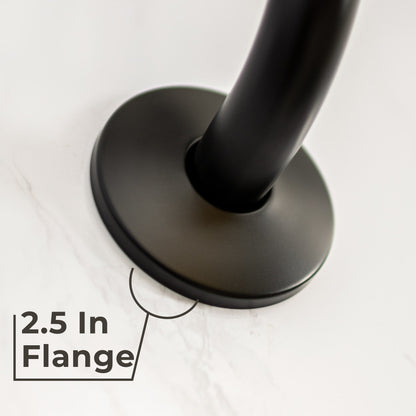 10.5 in. S-Shaped Stainless Steel Shower Head Extension Arm (Black Finish)