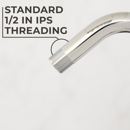 10.5 in. S-Shaped Stainless Steel Shower Head Extension Arm (Chrome Finish)