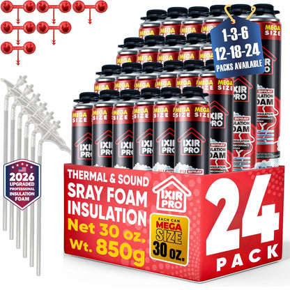 Mega Spray Foam Can - 30oz High Yield Insulation | IxirPro