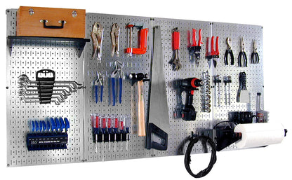 Pro-Grade Pegboard Organizer Kit - Galvanized Pegboard with Accessories