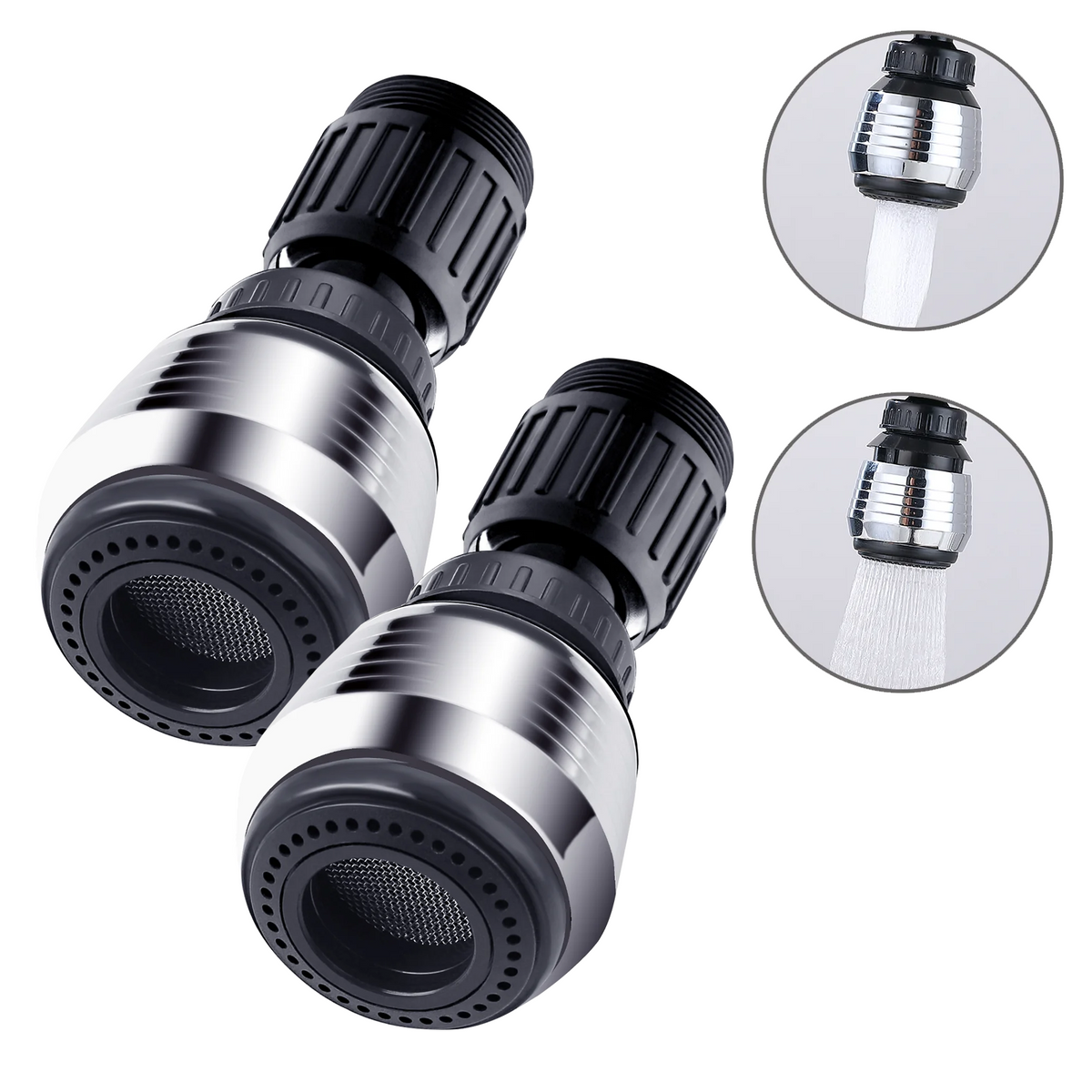 Kitchen Faucet Spray Aerator with 360 Degree Swivel, 1.5 GPM, 2 Pack