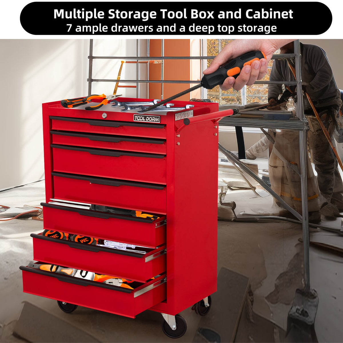 Tool Cabinet Cart With Drawers And Wheels