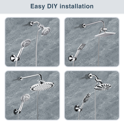 3-Way Shower Head Diverter Valve for Handheld and Fixed Shower Heads