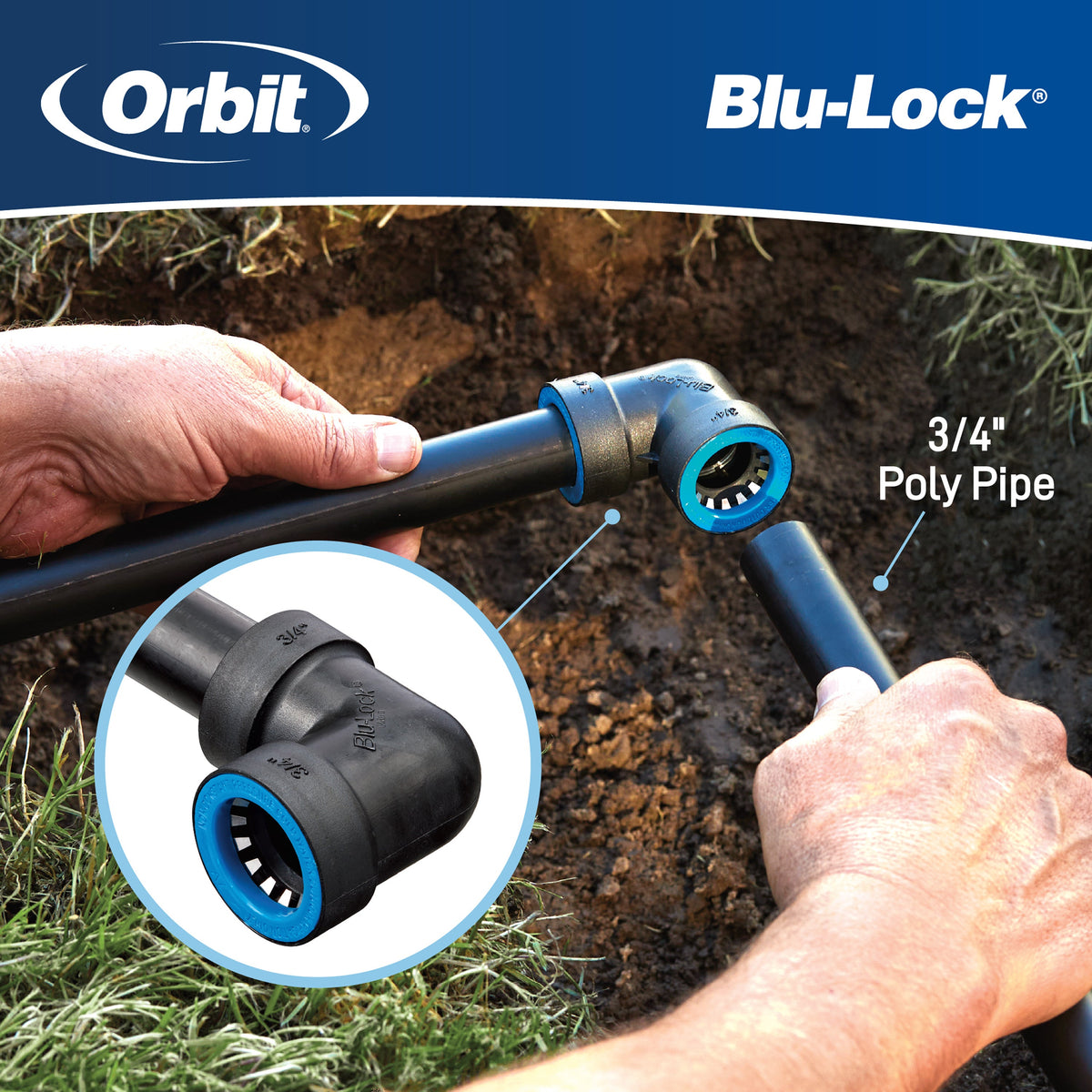 3/4" Blu-Lock Elbow 31374