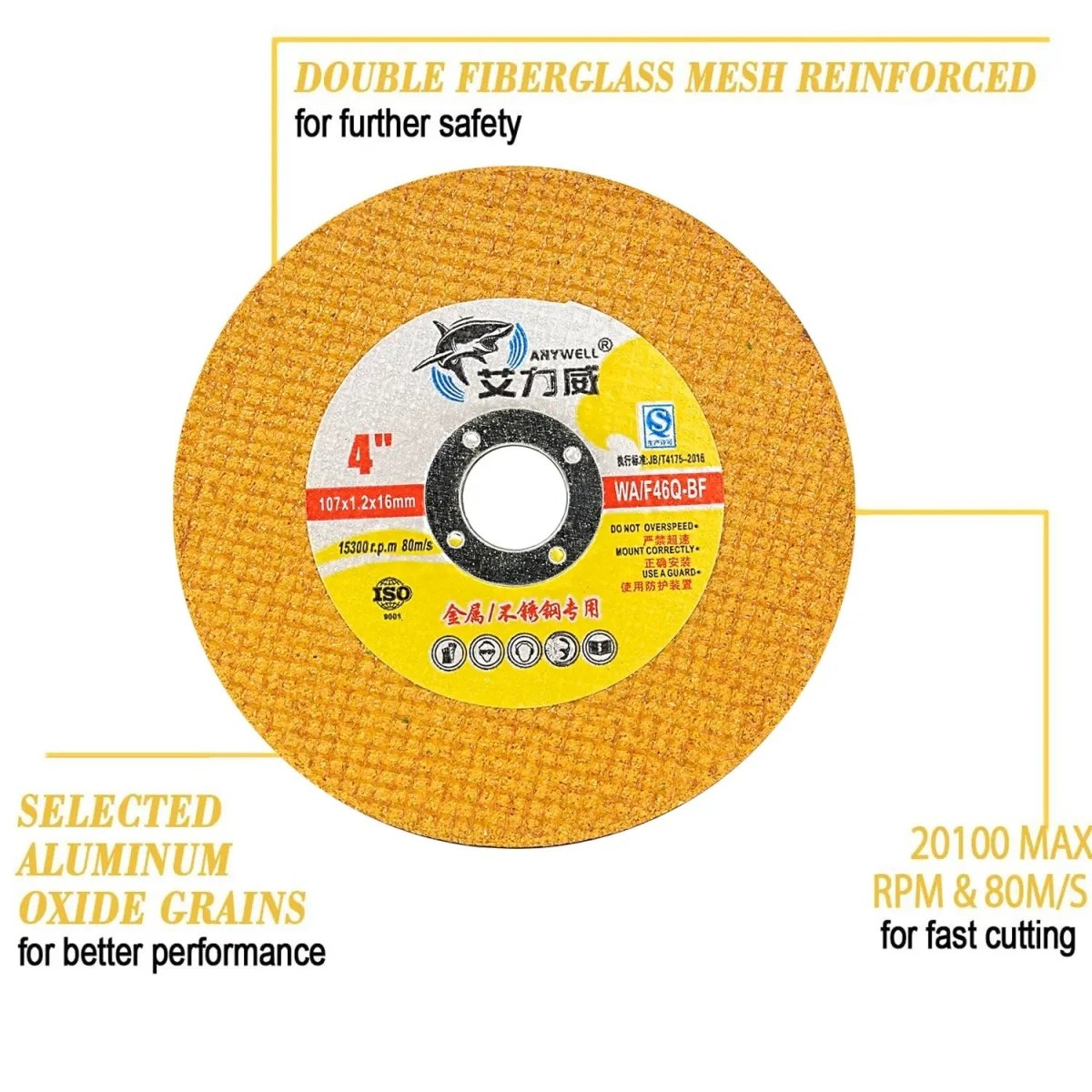 Cut-Off Wheels 4" & 5" Thin Metal 50-Pack — 0.8mm Cutting Discs for Angle Grinders
