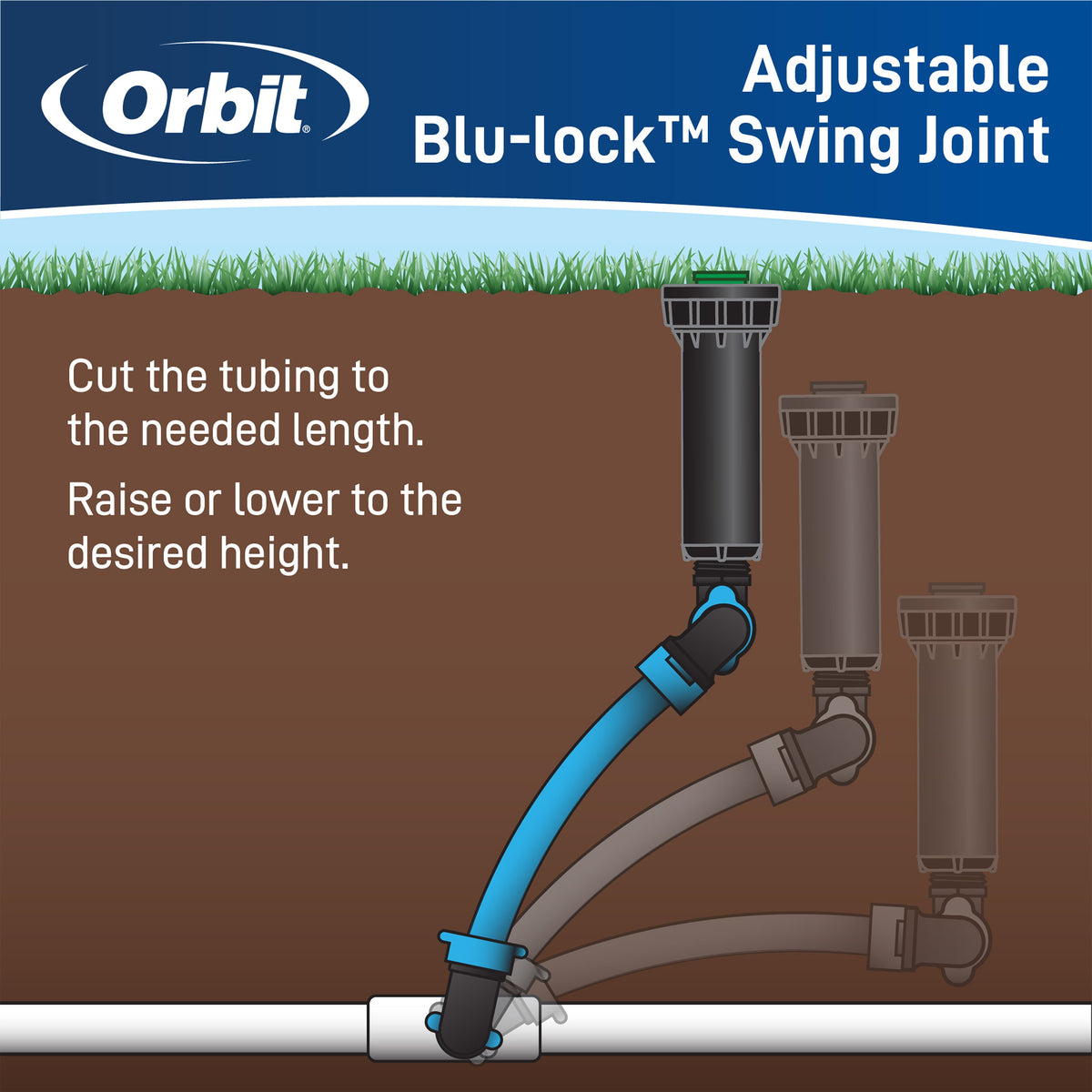 1/2" x 3/4" Blu-Lock Swing Joint 37268