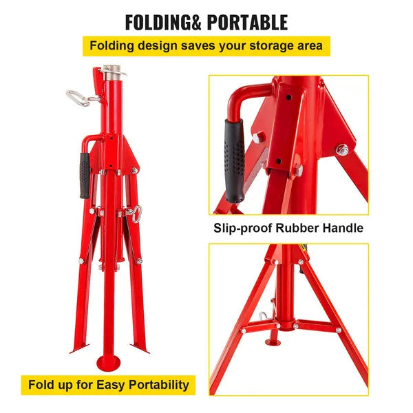 Pipe Stand Adjustable Height 28-52 Inch 2500 LB Capacity