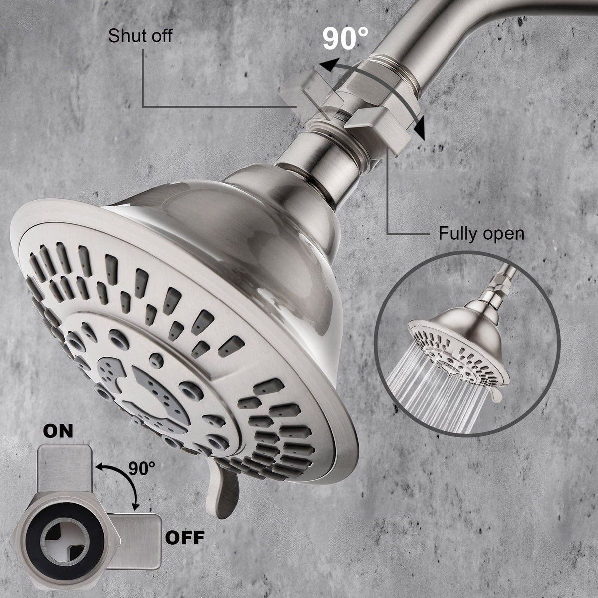 Brass Shower Flow Control Valve with G1/2 Connections