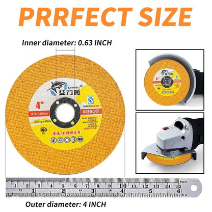 Cut-Off Wheels 4" & 5" Thin Metal 50-Pack — 0.8mm Cutting Discs for Angle Grinders