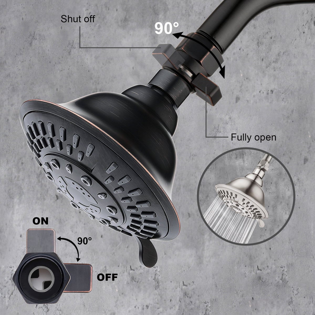 Brass Shower Flow Control Valve with G1/2 Connections