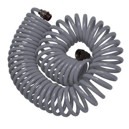 50' Gray Coil Hose w/8-Pattern Plastic Nozzle 27560