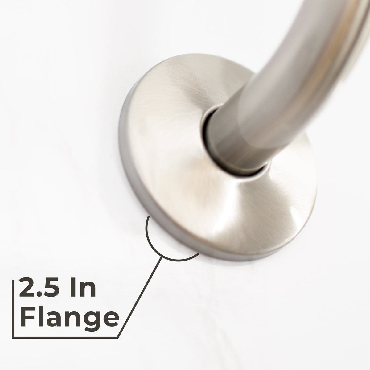 8 in. Stainless Steel Shower Head Extension Arm with Flange (Brushed Nickel Finish)