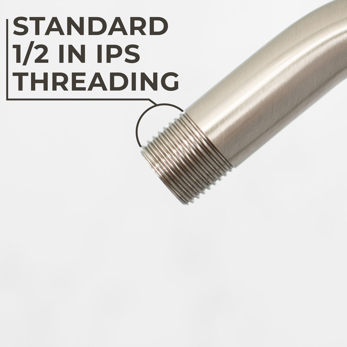 8 in. Stainless Steel Shower Head Extension Arm with Flange (Brushed Nickel Finish)