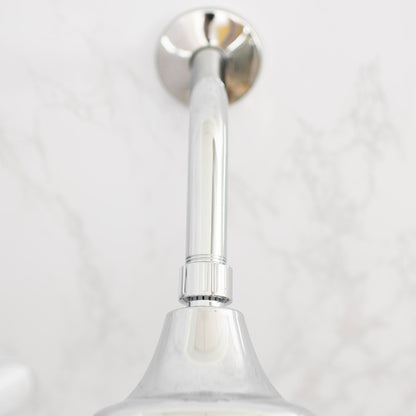 8 in. Stainless Steel Shower Head Extension Arm with Flange (Chrome Finish)