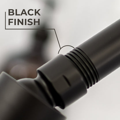12 in. L-Shaped Shower Head Extension Arm (Black Finish)