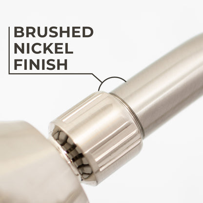 16 in. High-Arc Hook Shower Head Extension Arm (Brushed Nickel Finish)