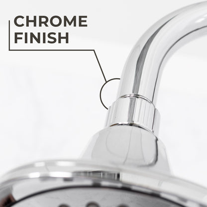 16 in. High-Arc Hook Shower Head Extension Arm (Chrome Finish)